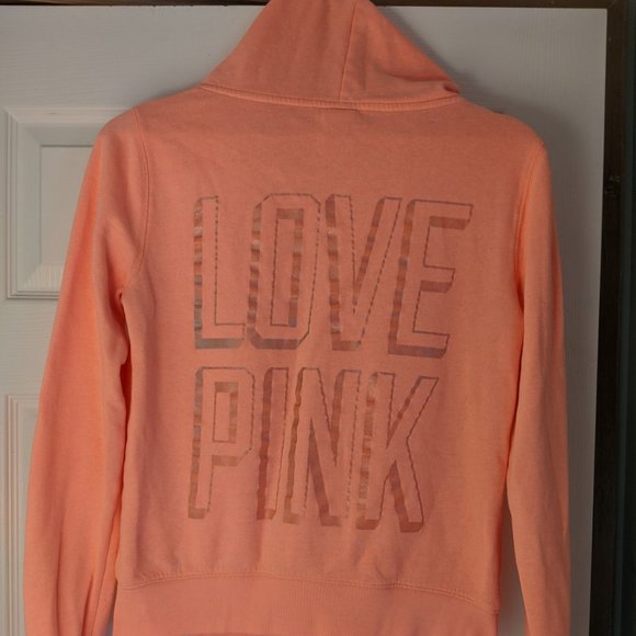 Victoria's Secret PINK orange hoodie (size s) - Picture 2 of 4